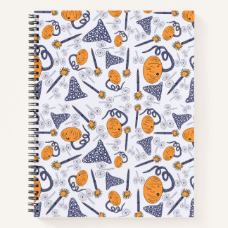 Niedliches Halloween-Doodle-Notebook - Magische Pu Notizbuch
