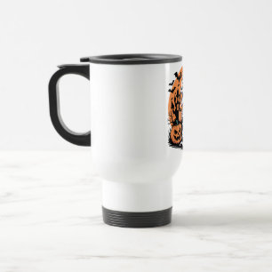 Niedliches Halloween-Drachenskelett mit Kaffee Reisebecher