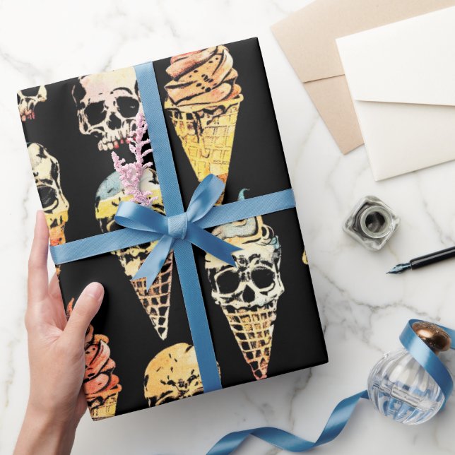 Niedliches Halloween-Eis Geschenkpapier (Schenken)
