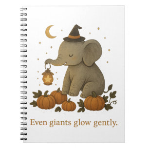 Niedliches Halloween Elephant Spiral Notebook - Sp Notizblock