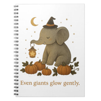 Niedliches Halloween Elephant Spiral Notebook - Sp Notizblock