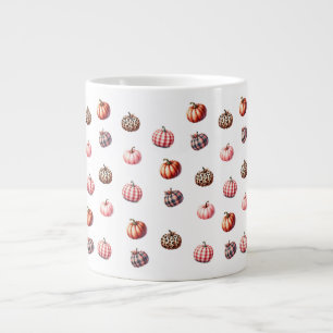 niedliches Halloween/Fall Kürbismuster Jumbo-Tasse