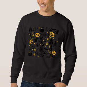 Niedliches Halloween Fall Thema Ghost Hexe Broom S Sweatshirt