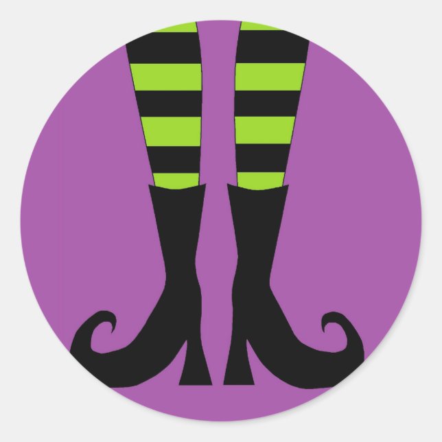 Niedliches Halloween-Feet Runder Aufkleber (Vorderseite)