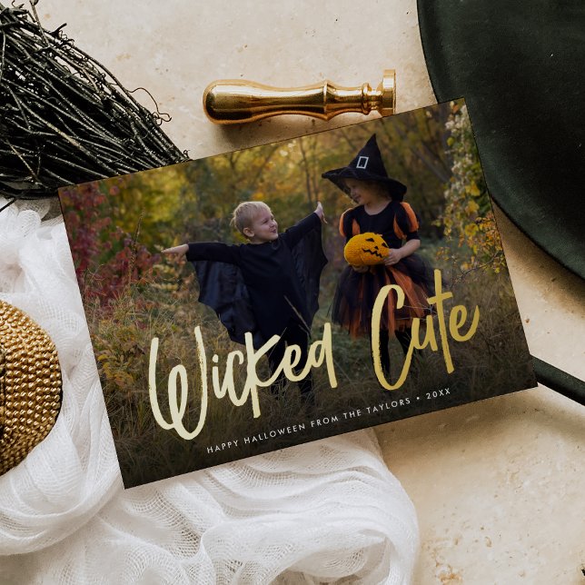 Niedliches Halloween-Foto Folien Feiertagskarte (Von Creator hochgeladen)