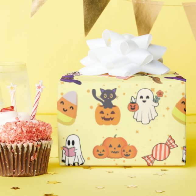 Niedliches Halloween-Fun-Wrapping-Papier Geschenkpapier (Geburtstagsparty)