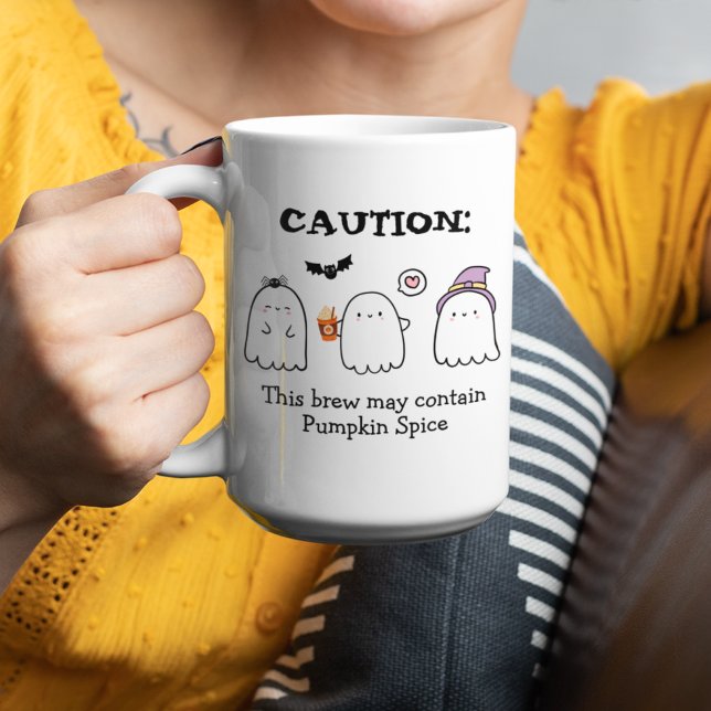 Niedliches Halloween-Geisterspinne Zweifarbige Tasse (Von Creator hochgeladen)