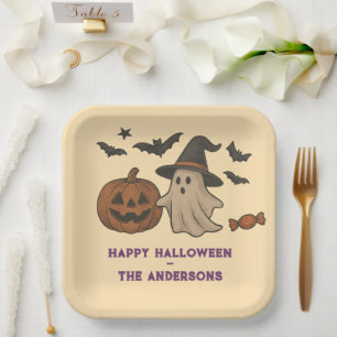 Niedliches Halloween - Gespenster, Fledermäuse & C Pappteller