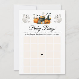 Niedliches Halloween Ghost Baby Dusche Party Bingo Einladung