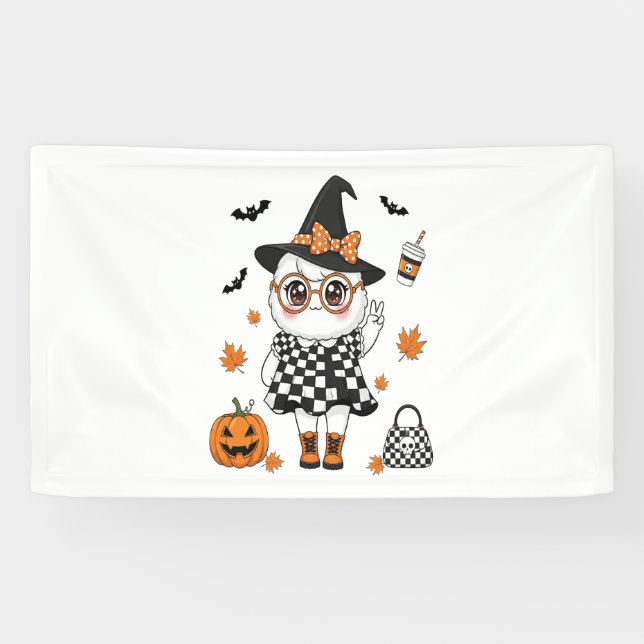 Niedliches Halloween-Ghost Banner (Horizontal)