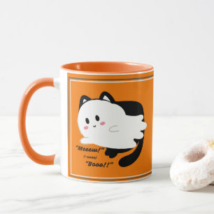 Niedliches Halloween Ghost Black Cat Boo Tasse