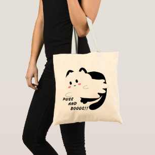 Niedliches Halloween Ghost Black Cat Boo Tragetasche