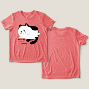 Niedliches Halloween Ghost Black Cat Boo Tri-Blend Shirt