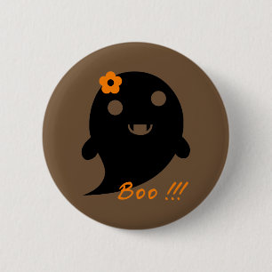 Niedliches Halloween-Ghost Button