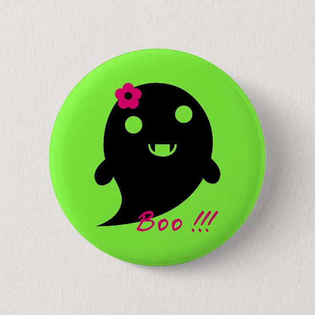Niedliches Halloween-Ghost Button (Vorderseite)
