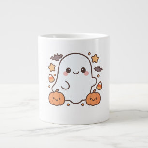Niedliches Halloween-Ghost-Clipart, Spaß und Niedl Jumbo-Tasse