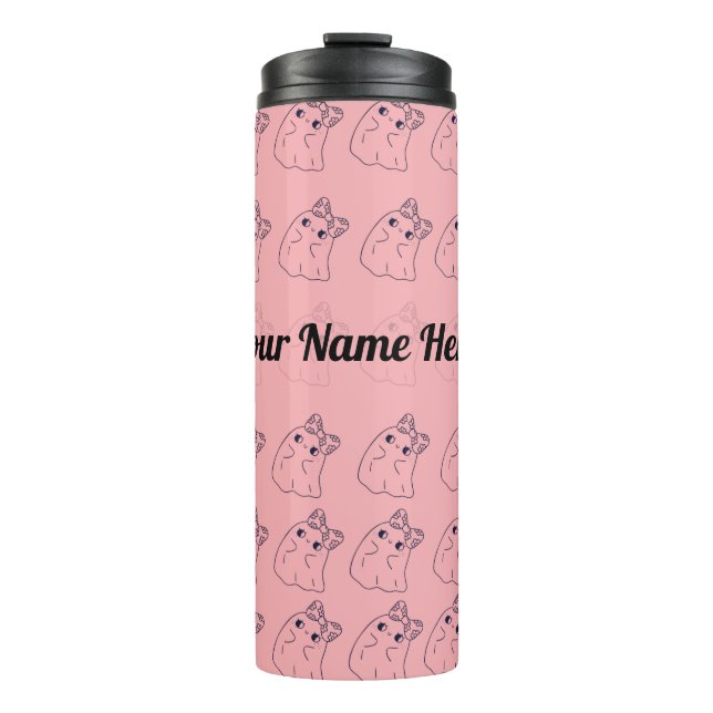 Niedliches Halloween-Ghost-Design Thermosbecher (Vorderseite)