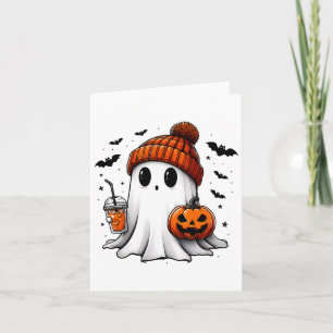 Niedliches Halloween Ghost Drink Pumpkin 1 Karte