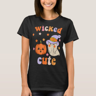 Niedliches Halloween Ghost Groovy Spooky Hexe T-Shirt