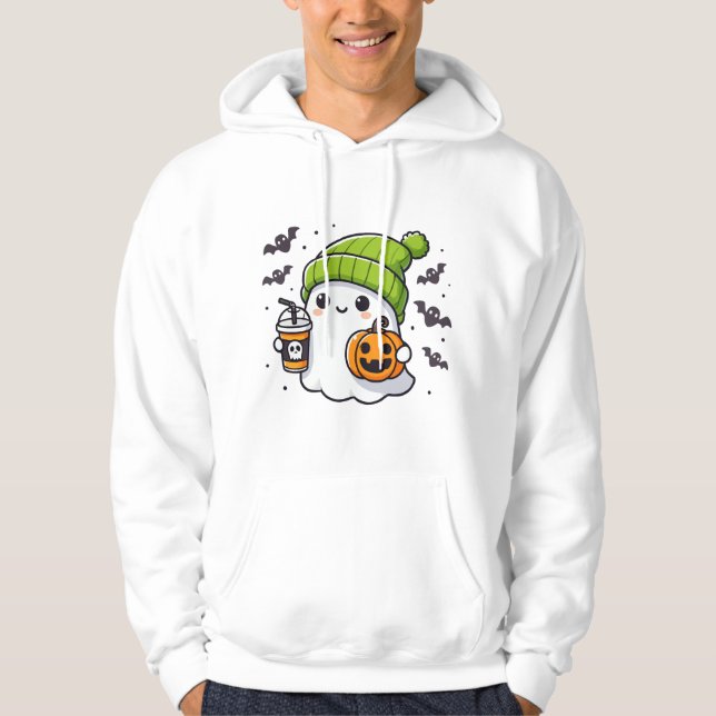Niedliches Halloween-Ghost Hoodie (Vorderseite)