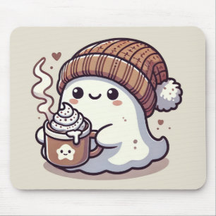 Niedliches Halloween Ghost in Herbst Beanie & Hot  Mousepad
