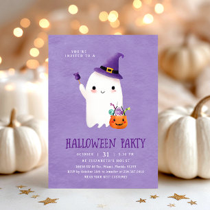 Niedliches Halloween Ghost Kids-Party Einladung