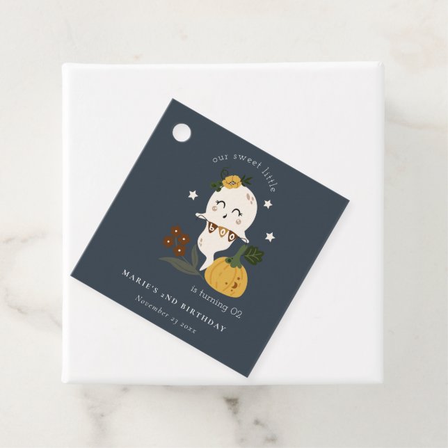 Niedliches Halloween Ghost Little Boo jedes Alter  Geschenkanhänger (Beispiel)