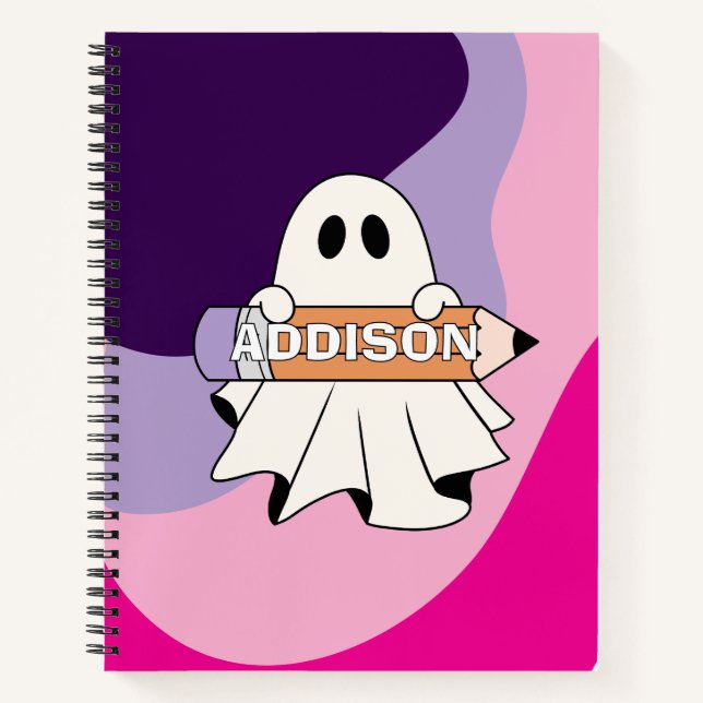 Niedliches Halloween-Ghost-Notebook für Mädchen Notizbuch (Vorderseite)
