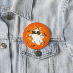 Niedliches Halloween Ghost Pumpkin Gewürz Personal Button