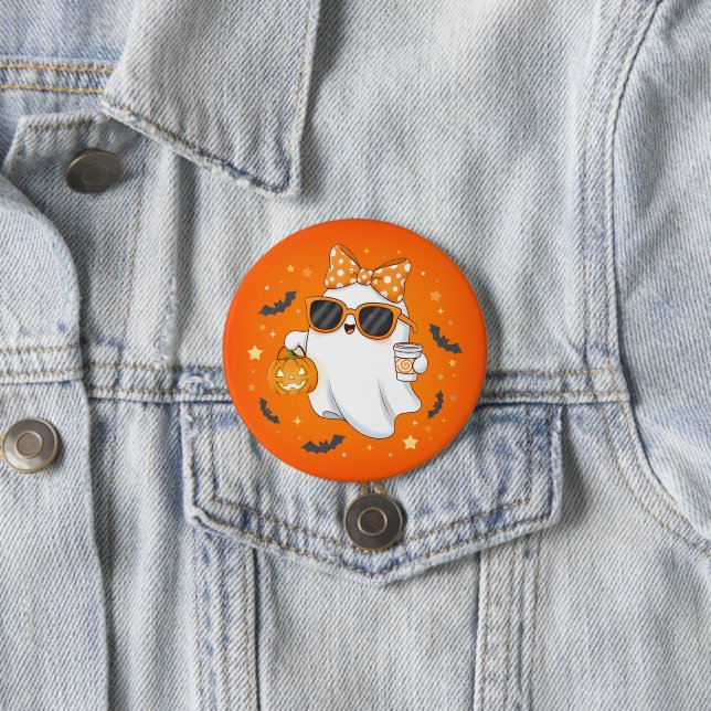 Niedliches Halloween Ghost Pumpkin Gewürz Personal Button (Beispiel)