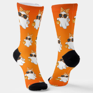 Niedliches Halloween Ghost Pumpkin Gewürz Personal Socken