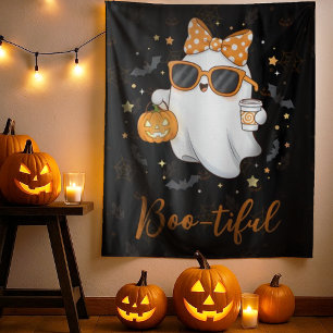 Niedliches Halloween Ghost Pumpkin Gewürz Personal Wandteppich