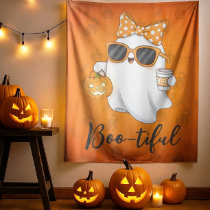 Niedliches Halloween Ghost Pumpkin Gewürz Personal Wandteppich