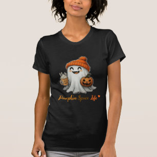 Niedliches Halloween Ghost Pumpkin Spice Latte T-Shirt