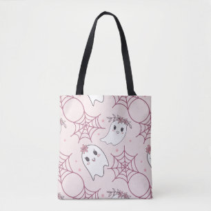 Niedliches Halloween Ghost & Spiderweb Muster (2)
