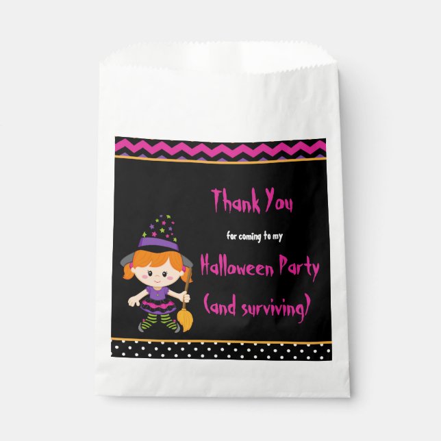 Niedliches Halloween-Girl-Halloween-Party Geschenktütchen (Vorderseite)