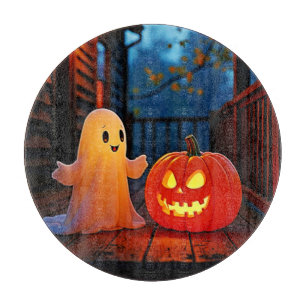 Niedliches Halloween-Glühdesign Schneidebrett