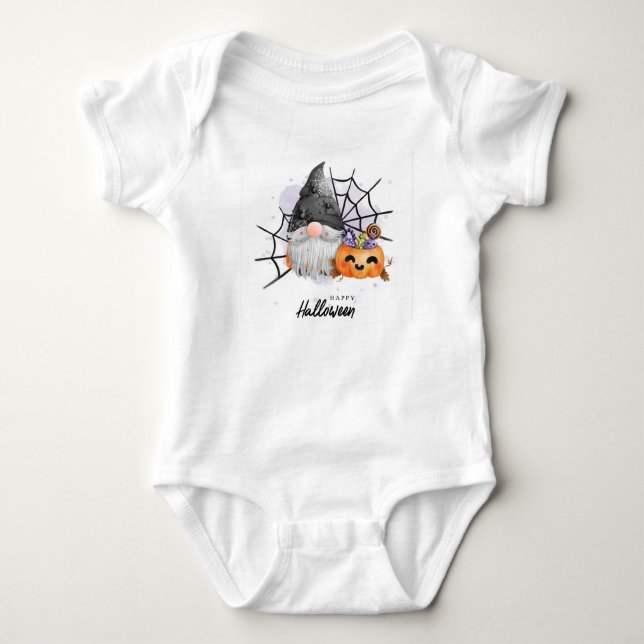 Niedliches Halloween-Gnome Baby Strampler (Vorderseite)