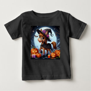 Niedliches Halloween-/Herbstpferd, Fledermaus und  Baby T-shirt