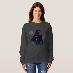 Niedliches Halloween-Hexe-Katzen-Cartoon-Zeichnen Sweatshirt