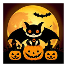 Niedliches Halloween-Katzenzeichen mit Pumpkins
