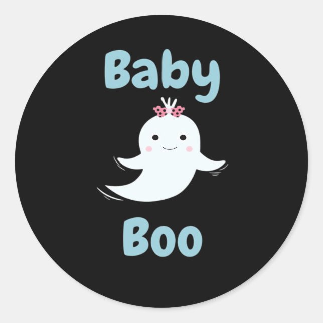 Niedliches Halloween-Kindergeschenk für Baby Boo Runder Aufkleber (Vorderseite)