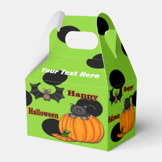 Niedliches Halloween Kitten, Bat Gable Gefallen Bo Geschenkschachtel