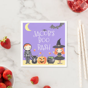 Niedliches Halloween-Kostüm Kinder Serviette