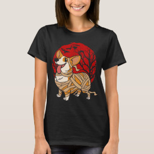 Niedliches Halloween-Kostüm Welsh Corgi Mummy Corg T-Shirt