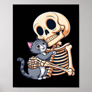 Niedliches Halloween-Kostümkatze Poster