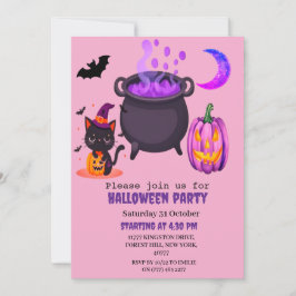 Niedliches Halloween-KostümParty Einladung