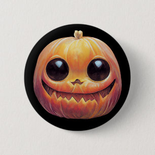 Niedliches Halloween-Kürbisgefecht Button