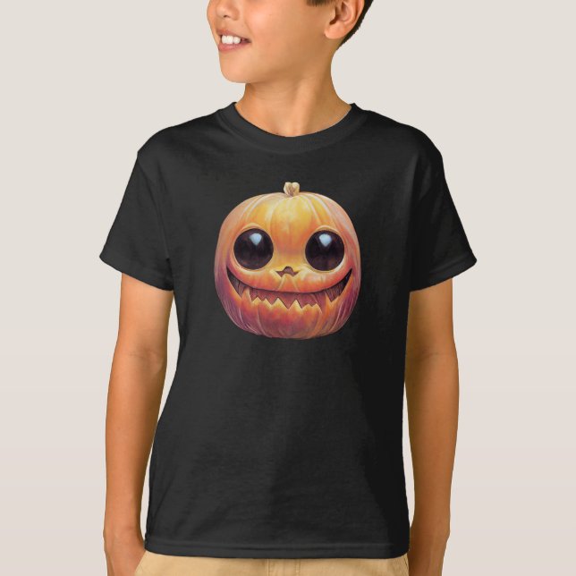 Niedliches Halloween-Kürbisgefecht T-Shirt (Vorderseite)