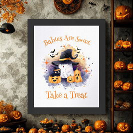 Niedliches Halloween Little Boo Baby Dusche Gefall Poster
